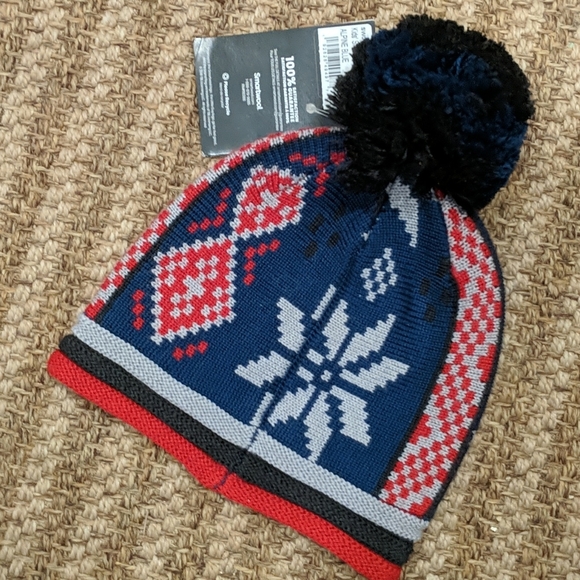 Smartwool New Kids Snowflake Alpine Pom Beanie - Picture 4 of 5